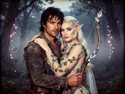 Fantasy Romance in the Whispering Grove — Retro — Flux 2 Turbo