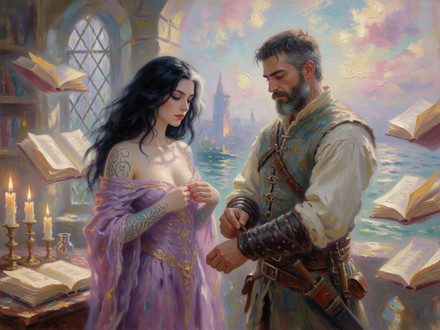 A Night in the Sorceress's Tower — Impressionism — Krea 2 Turbo