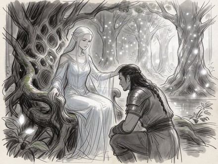 The Elven Queen's Champion — Sketch — Krea 2 Turbo