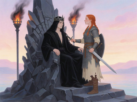 The Shieldmaiden and the Dark Lord — Soft — Krea 2 Turbo