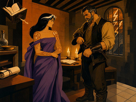 A Night in the Sorceress's Tower — Vintage Poster — Qwen Image 2.1