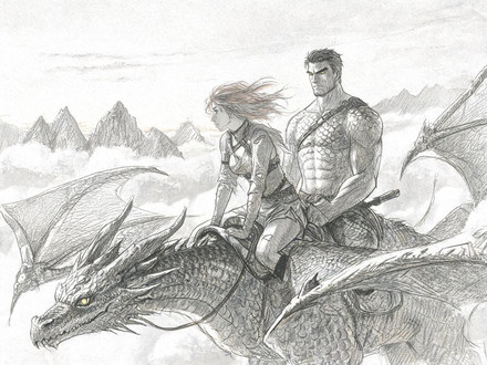 Dragonrider at Dawn — Sketch — Seedream V5 Lite (NSFW)