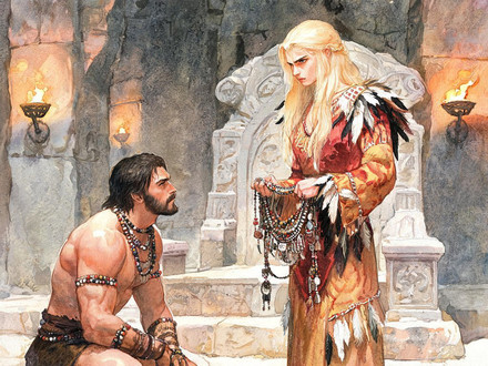 Tribal Guardian's Desire — Watercolor — Seedream V5 Lite (NSFW)