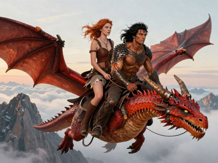 Dragonrider at Dawn — Digital Art — Z-Image Turbo